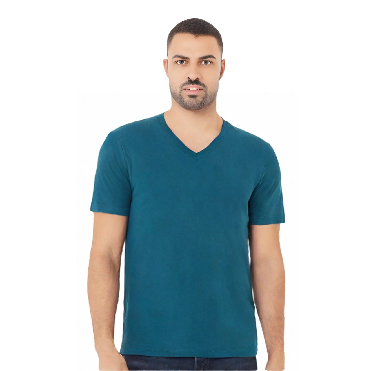 BELLA + CANVAS Unisex Jersey V-Neck Tee Lightweight Airlume Cotton Retail Fit Everyday Casual Shirt